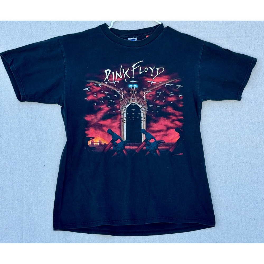 Pink Floyd The Wall T Shirt Mens Large Black Graphic Band Tee Early 2000s Cygnus